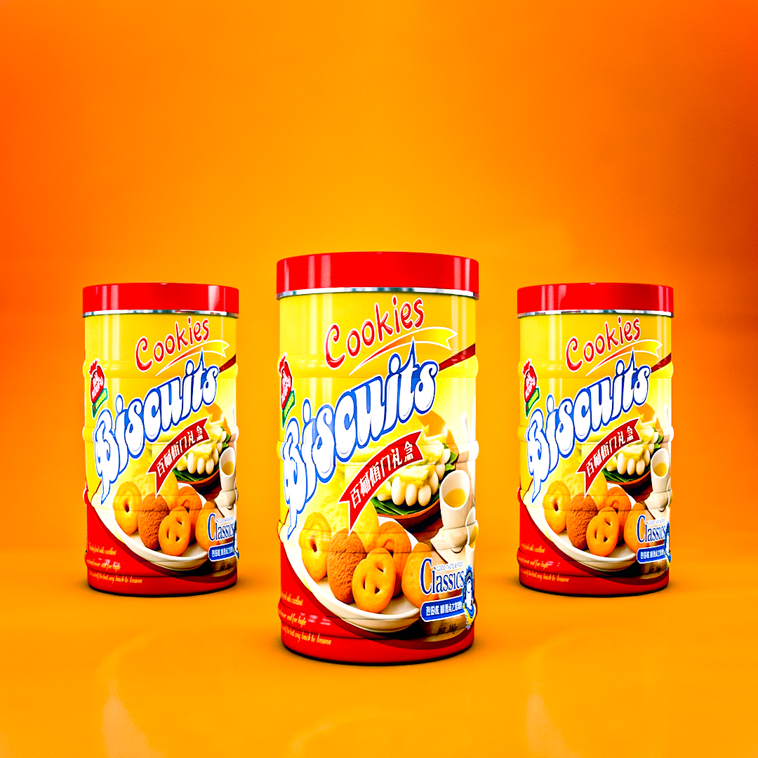 Realistic 3D Product Visualization | Cookie Biscuit Packaging Render in Cinema 4D